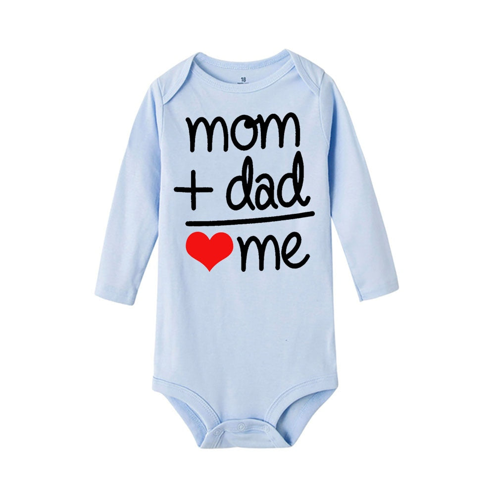 "Mom + Dad = Me" Long Sleeve Bodysuit