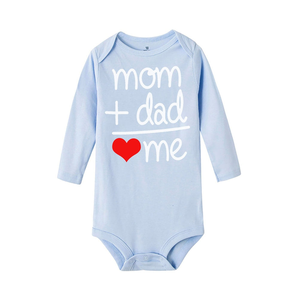 "Mom + Dad = Me" Long Sleeve Bodysuit