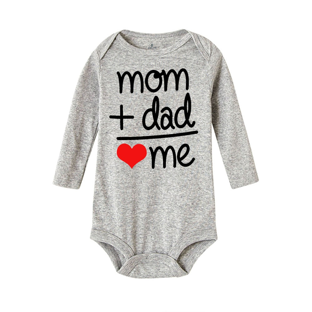 "Mom + Dad = Me" Long Sleeve Bodysuit