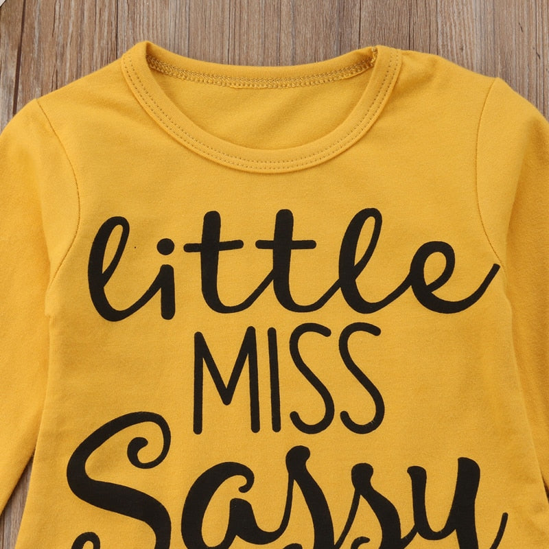 "Little Miss Sassy" Long Sleeve + Floral Pants