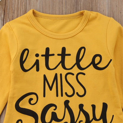 "Little Miss Sassy" Long Sleeve + Floral Pants