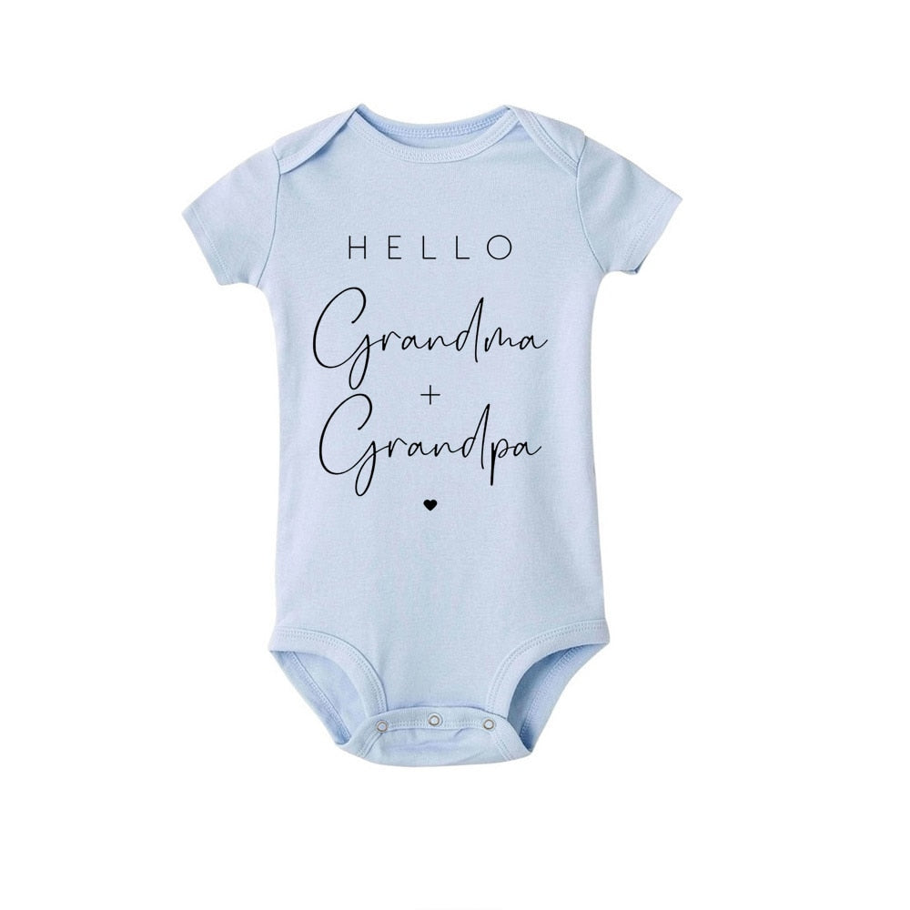 "Hello Grandma + Grandpa" Bodysuits