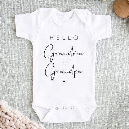 "Hello Grandma + Grandpa" Bodysuits