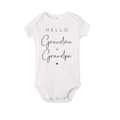 "Hello Grandma + Grandpa" Bodysuits