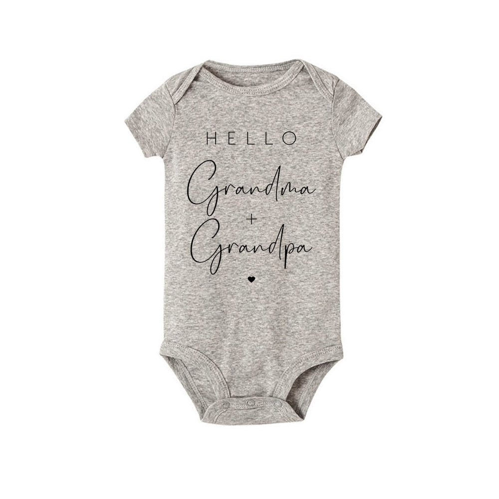 "Hello Grandma + Grandpa" Bodysuits