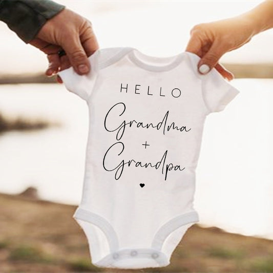 "Hello Grandma + Grandpa" Bodysuits